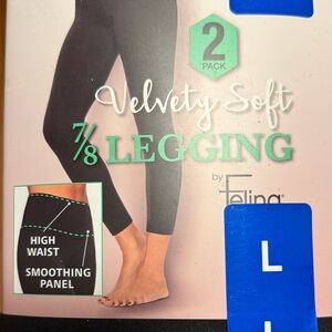Felina Velvety Soft Black Leggings